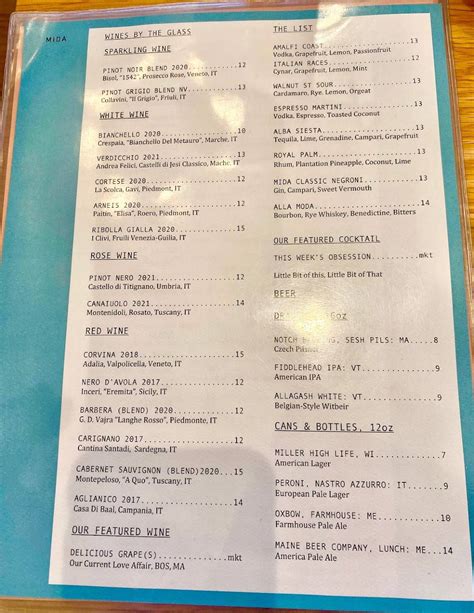 mida newton menu|mida reservations.